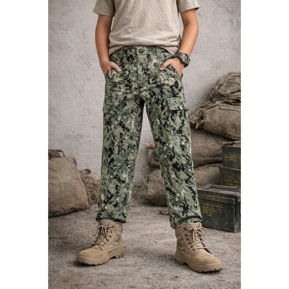 Trooper Camo Cargo Pants Youth Medium 8 10 Digital‎ Military Style